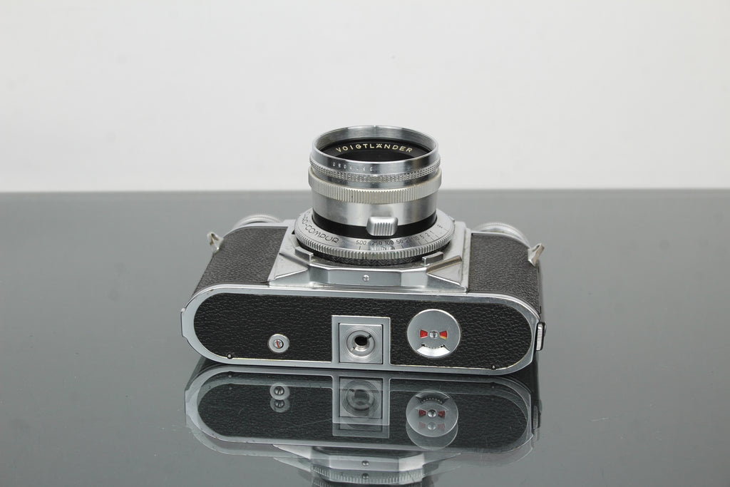 Voigtlander Prominent + 50mm f/1.5 Nokton lens