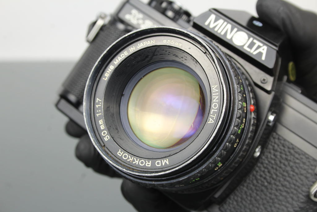 Minolta X-300 + MD Rokkor 50mm 1:1.7 55mm lens