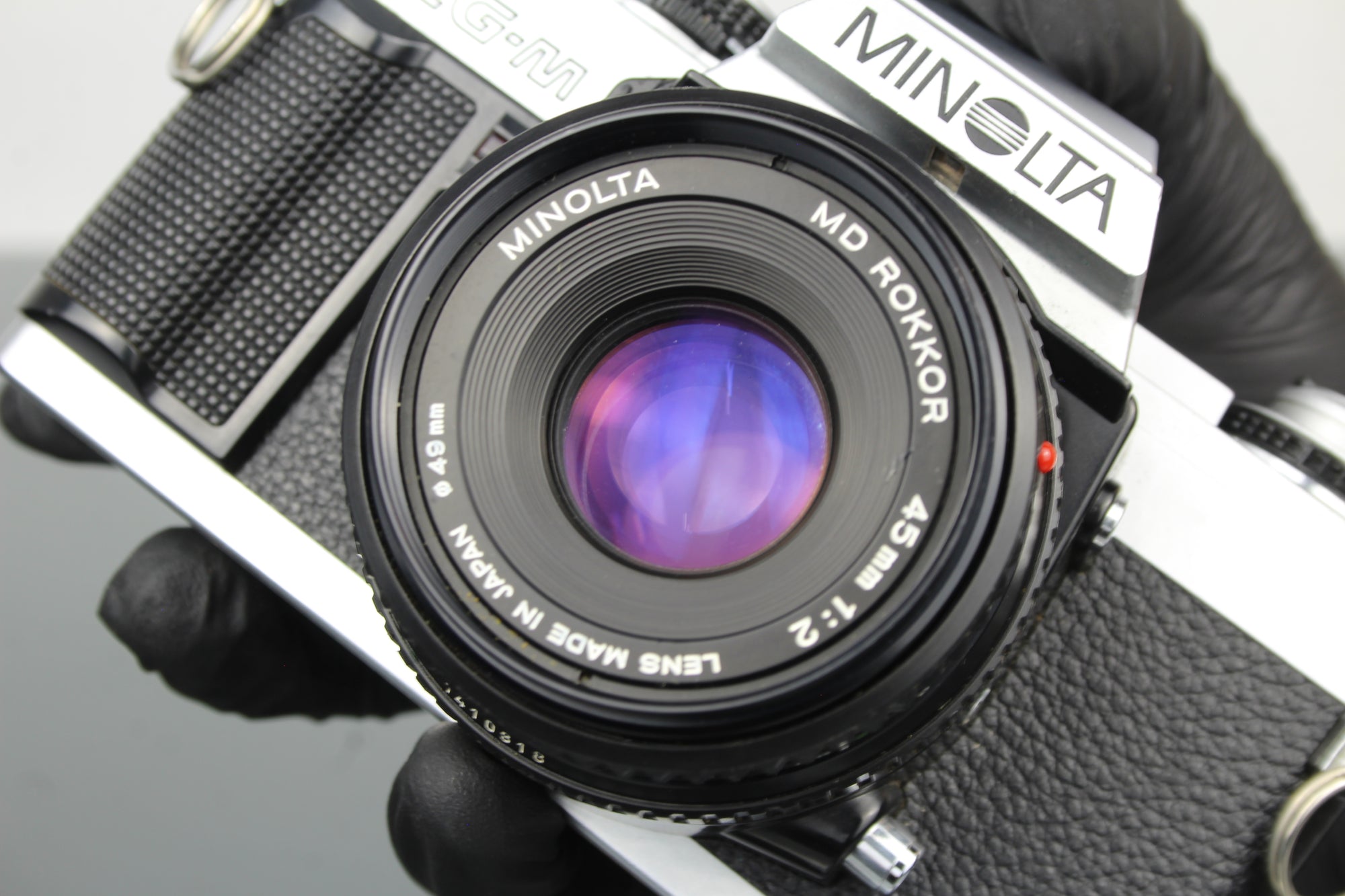 Minolta XG-M + 45mm 1:2 Minolta MD Rokkor lens